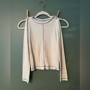 Abercrombie Kids White Fitted Ribbed Blouse